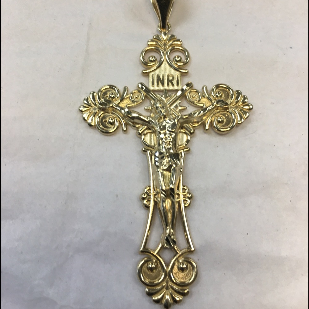 NEW Gold Cross 14K pendant